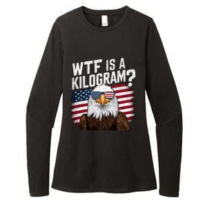 Wtf Is A Kilogram Funny 4th Of July Patriotic Eagle Usa Womens CVC Long Sleeve Shirt