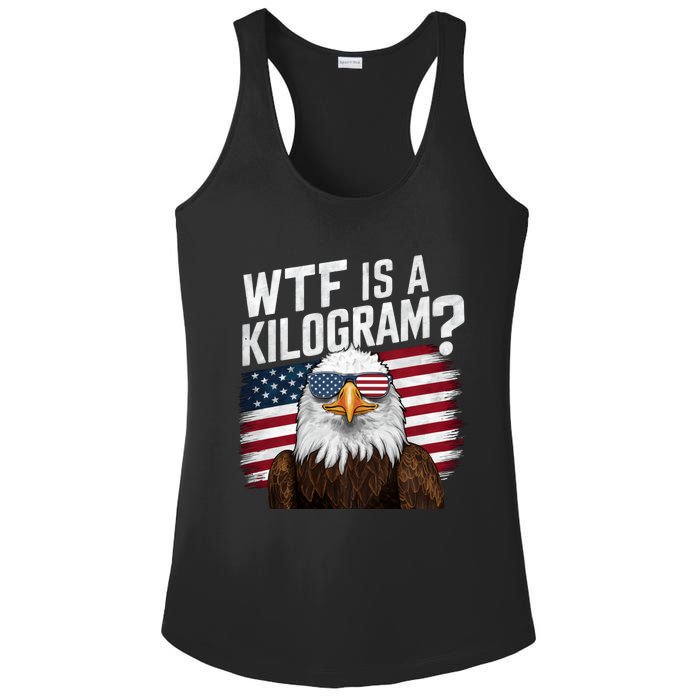 Wtf Is A Kilogram Funny 4th Of July Patriotic Eagle Usa Ladies PosiCharge Competitor Racerback Tank