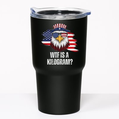 Wtf Is A Kilogram Funny 4th Of July Eagle Usa2024 Patriotic Tumbler