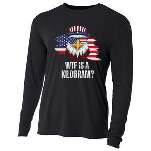 Wtf Is A Kilogram Funny 4th Of July Eagle Usa2024 Patriotic Cooling Performance Long Sleeve Crew