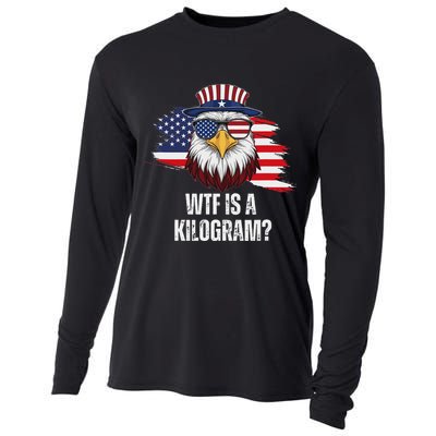 Wtf Is A Kilogram Funny 4th Of July Eagle Usa2024 Patriotic Cooling Performance Long Sleeve Crew