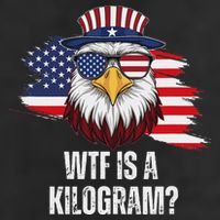 Wtf Is A Kilogram Funny 4th Of July Eagle Usa2024 Patriotic 25L Jumbo Tote