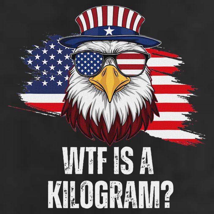 Wtf Is A Kilogram Funny 4th Of July Eagle Usa2024 Patriotic 25L Jumbo Tote