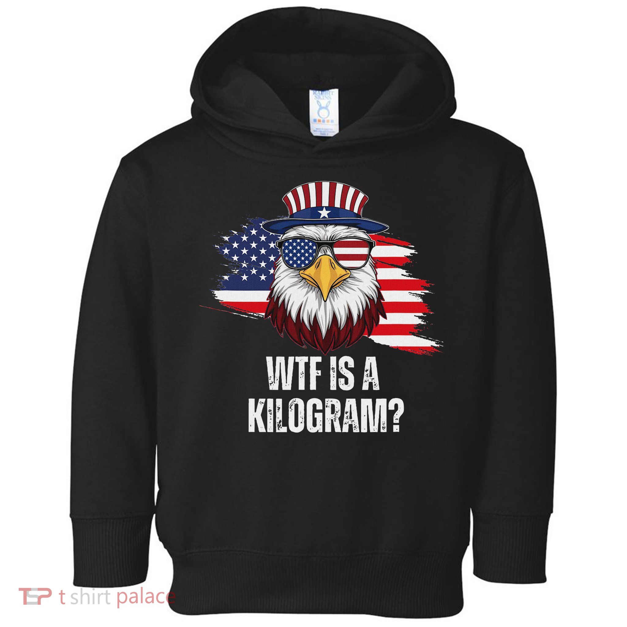 Wtf Is A Kilogram Funny 4th Of July Eagle Usa2024 Patriotic Toddler Hoodie