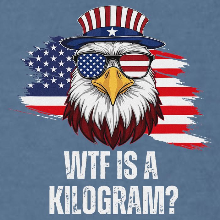 Wtf Is A Kilogram Funny 4th Of July Eagle Usa2024 Patriotic Garment-Dyed Sweatshirt
