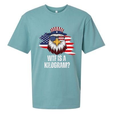 Wtf Is A Kilogram Funny 4th Of July Eagle Usa2024 Patriotic Sueded Cloud Jersey T-Shirt