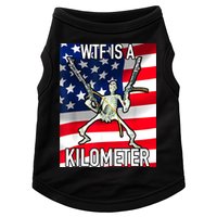 WTF Is A Kilometer July 4th Skeleton Funny Cringey USA Meme Doggie Tank