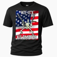 WTF Is A Kilometer July 4th Skeleton Funny Cringey USA Meme Performance Shirt
