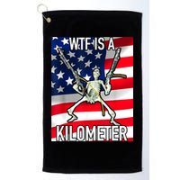 WTF Is A Kilometer July 4th Skeleton Funny Cringey USA Meme Golf Towel