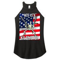WTF Is A Kilometer July 4th Skeleton Funny Cringey USA Meme Women's Perfect Tri Rocker Tank