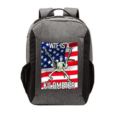WTF Is A Kilometer July 4th Skeleton Funny Cringey USA Meme Vector Backpack