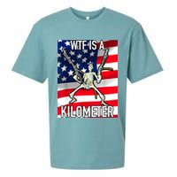 WTF Is A Kilometer July 4th Skeleton Funny Cringey USA Meme Sueded Cloud Jersey T-Shirt