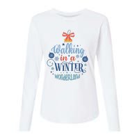 Walking In A Winter Wonderland Christmas Funny Xmas Holiday Gift Womens Cotton Relaxed Long Sleeve T-Shirt