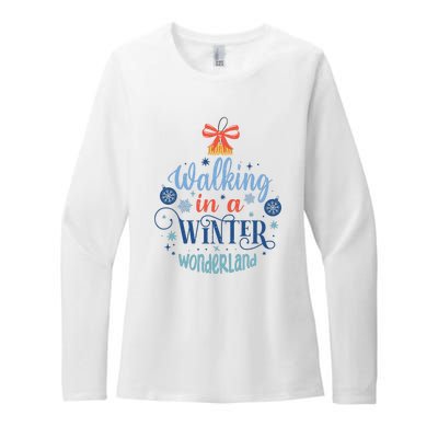 Walking In A Winter Wonderland Christmas Funny Xmas Holiday Gift Womens CVC Long Sleeve Shirt