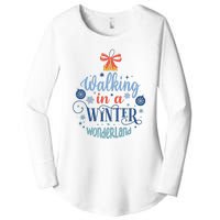 Walking In A Winter Wonderland Christmas Funny Xmas Holiday Gift Women's Perfect Tri Tunic Long Sleeve Shirt