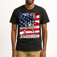 WTF Is A Kilometer July 4th Skeleton Funny Cringey USA Meme Tall T-Shirt