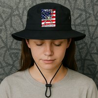 WTF Is A Kilometer July 4th Skeleton Funny Cringey USA Meme Bucket Hat
