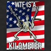 WTF Is A Kilometer July 4th Skeleton Funny Cringey USA Meme 25L Jumbo Tote