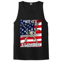 WTF Is A Kilometer July 4th Skeleton Funny Cringey USA Meme PosiCharge Competitor Tank
