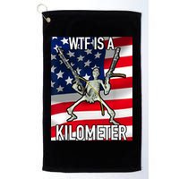 WTF Is A Kilometer July 4th Skeleton Funny Cringey USA Meme Golf Towel