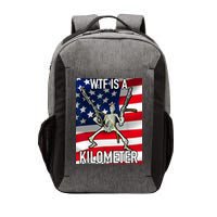 WTF Is A Kilometer July 4th Skeleton Funny Cringey USA Meme Vector Backpack