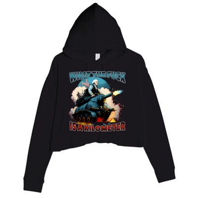 Wtf Is A Kilometer Crop Fleece Hoodie