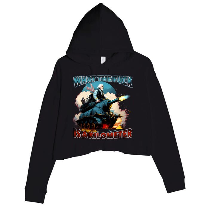 Wtf Is A Kilometer Crop Fleece Hoodie
