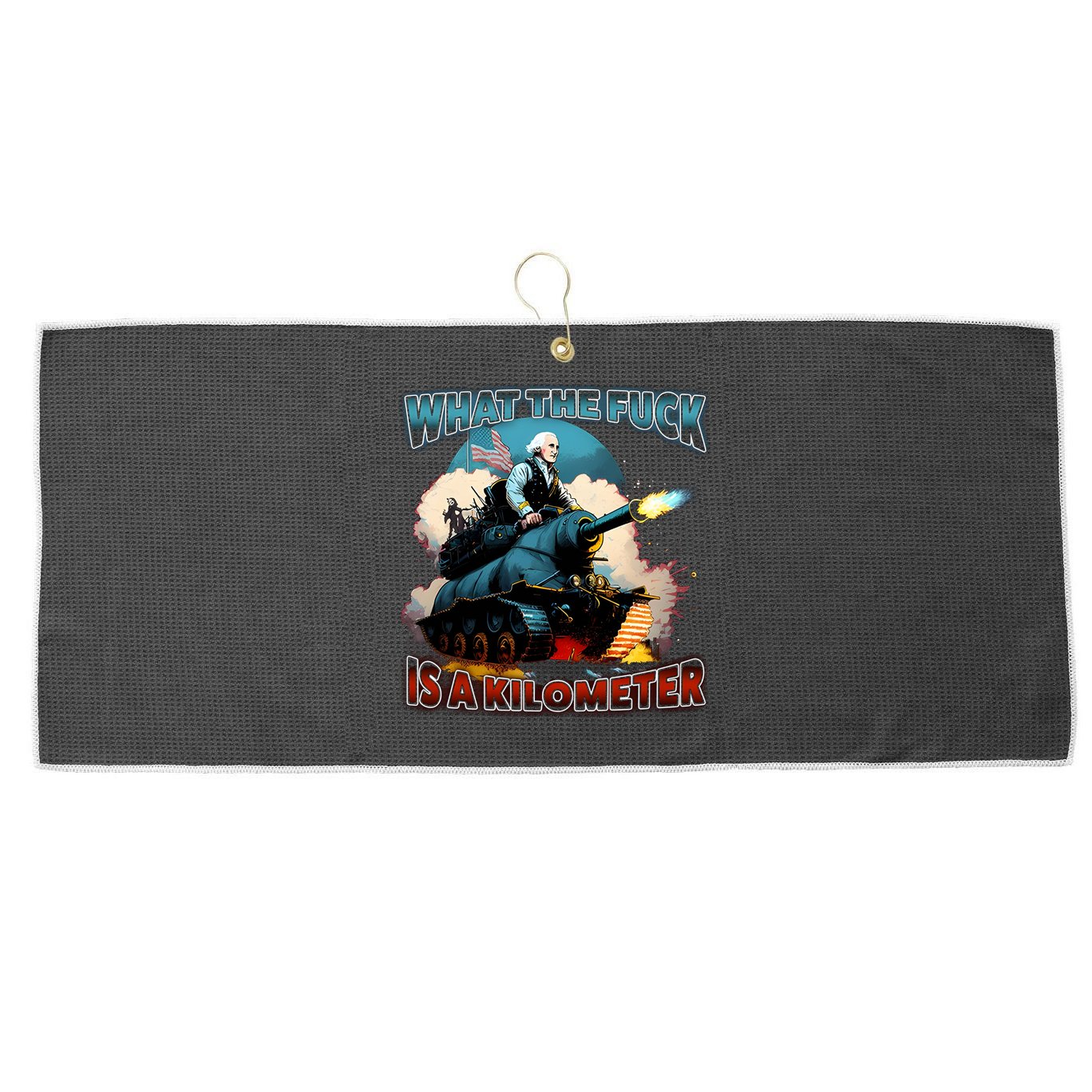 Wtf Is A Kilometer Large Microfiber Waffle Golf Towel