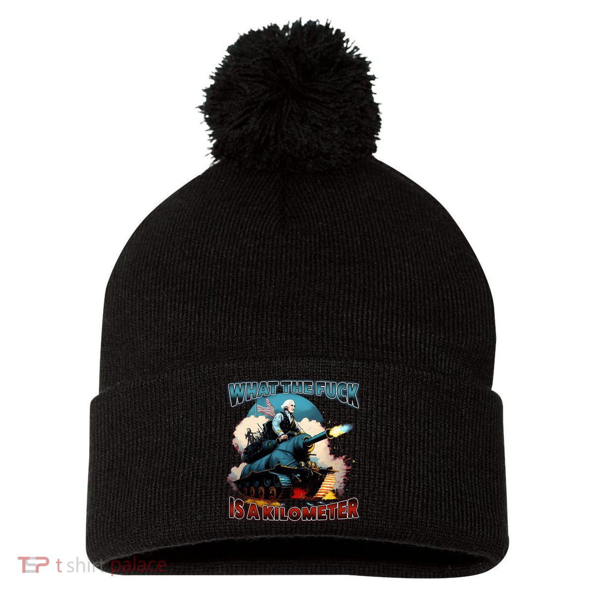 Wtf Is A Kilometer Pom Pom 12in Knit Beanie