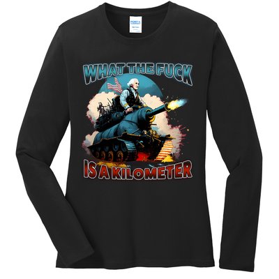 Wtf Is A Kilometer Ladies Long Sleeve Shirt