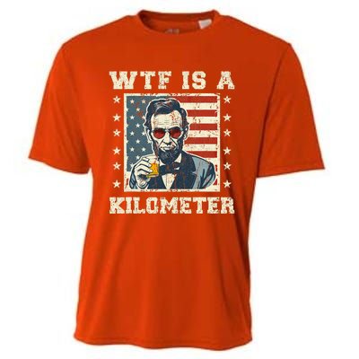 Wtf Is A Kilometer Abe Lincoln July 4th Cooling Performance Crew T-Shirt