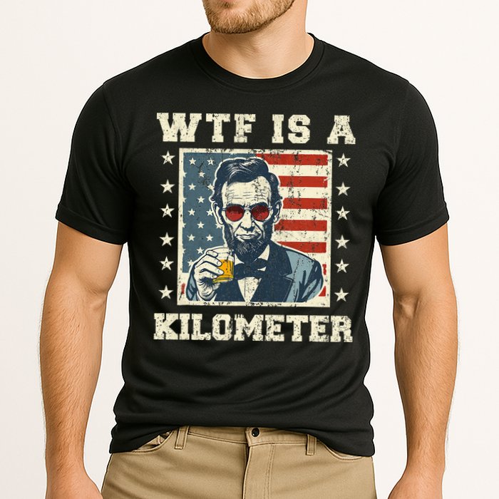 Wtf Is A Kilometer Abe Lincoln July 4th Cooling Performance Crew T-Shirt