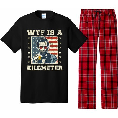 Wtf Is A Kilometer Abe Lincoln July 4th Pajama Set