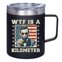 Wtf Is A Kilometer Abe Lincoln July 4th 12oz Stainless Steel Coffee Mug