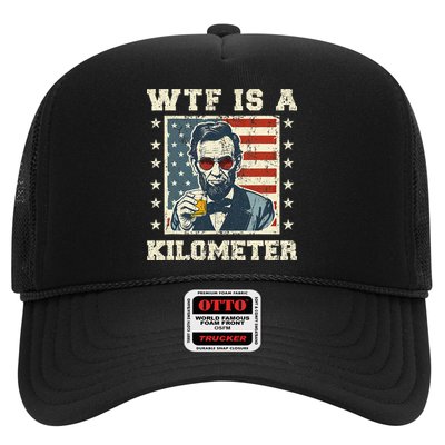 Wtf Is A Kilometer Abe Lincoln July 4th Trucker Hat