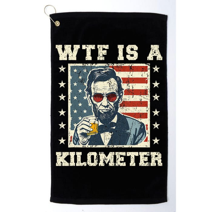 Wtf Is A Kilometer Abe Lincoln July 4th Golf Towel