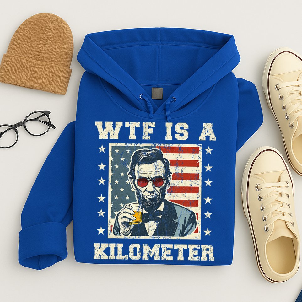 Wtf Is A Kilometer Abe Lincoln July 4th Hoodie