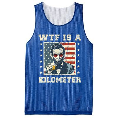 Wtf Is A Kilometer Abe Lincoln July 4th Mesh Reversible Basketball Jersey Tank