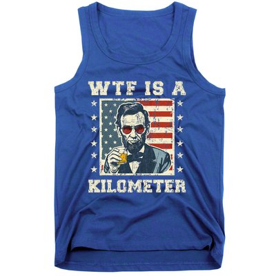 Wtf Is A Kilometer Abe Lincoln July 4th Tank Top