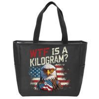 Wtf Is A Kilogram Funny 4th Of July Patriotic Eagle Usa Zip Tote Bag