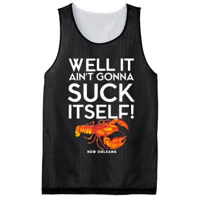 Well It Aint Gonna Suck Itself Lobster New Orleans Mesh Reversible Basketball Jersey Tank