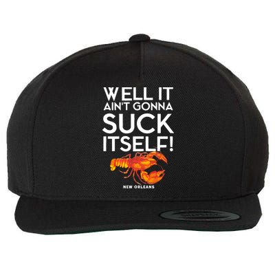 Well It Aint Gonna Suck Itself Lobster New Orleans Wool Snapback Cap