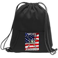 Wtf Is A Kilometer July 4th Skeleton Funny Cringey Sweatshirt Cinch Pack Bag