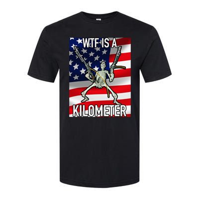 Wtf Is A Kilometer July 4th Skeleton Funny Cringey Softstyle® CVC T-Shirt