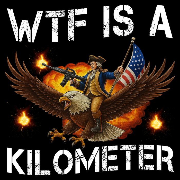 WTF Is A Kilometer Funny Patriotic American Freedom  Drawstring Bag