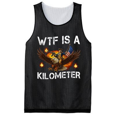 WTF Is A Kilometer Funny Patriotic American Freedom  Mesh Reversible Basketball Jersey Tank