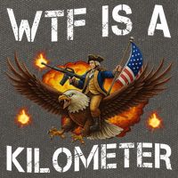 WTF Is A Kilometer Funny Patriotic American Freedom  Cotton Canvas Backpack