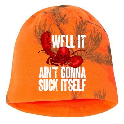 Well It Aint Gonna Suck Itself Lobster Seafood Lover Kati - Camo Knit Beanie