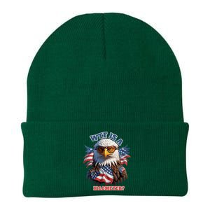 Wtf Is A Kilometer Eagle Usa July 4th Funny Patriotic Knit Cap Winter Beanie