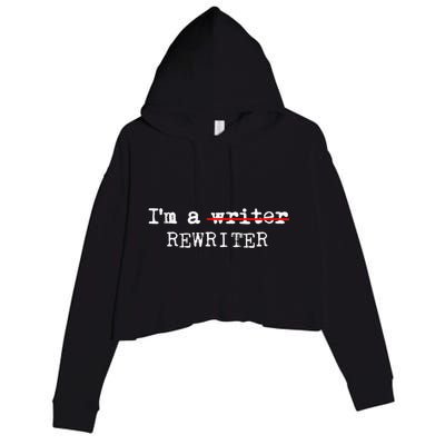 Wo I'm A Rewriter | This Is My Writing Tee VNeck Crop Fleece Hoodie